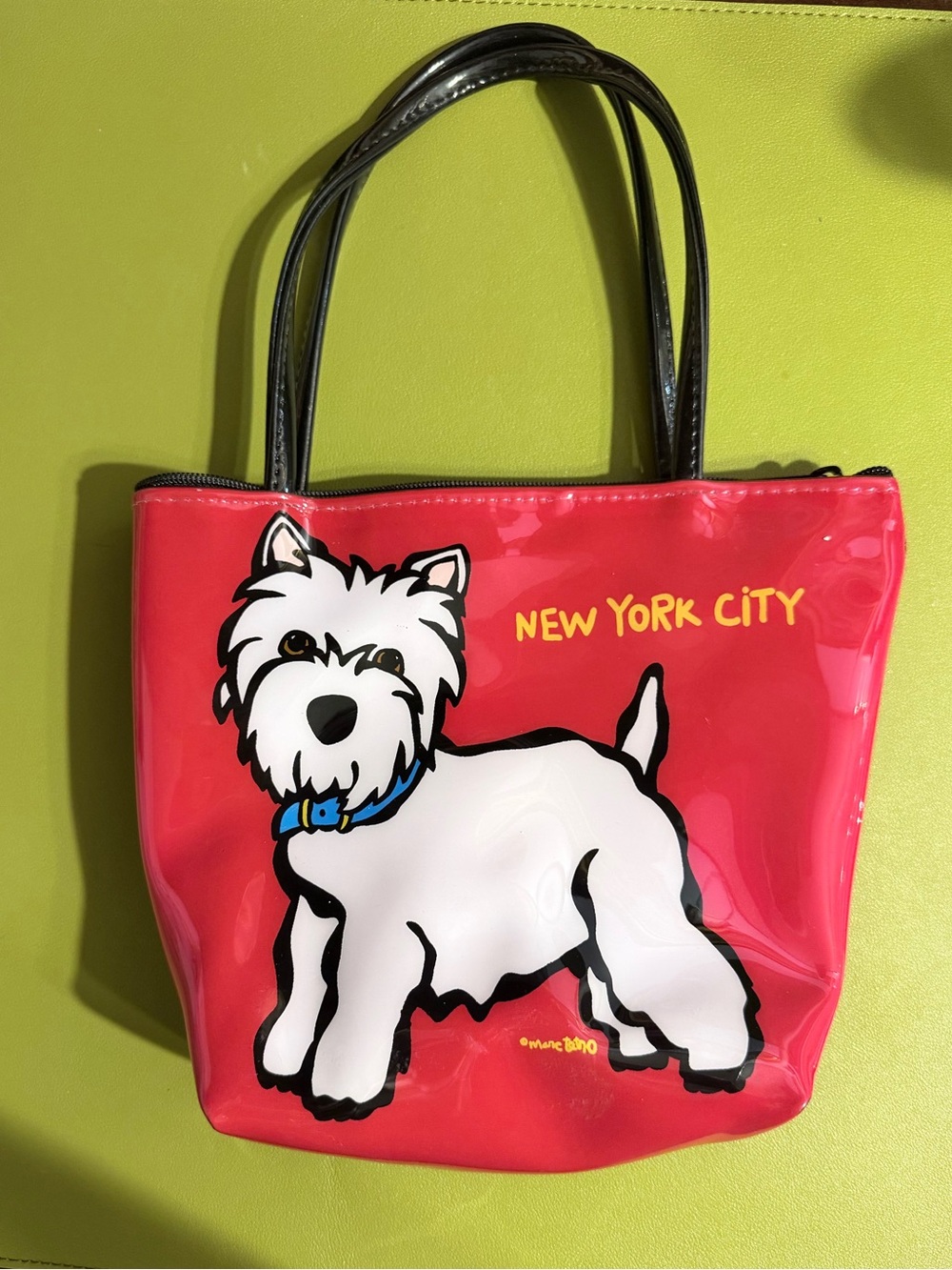New York City Westie Dog Tote Bag - Pink